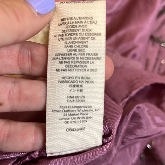 Free People Purple Romper with beading  Size M - Picture 10 of 14